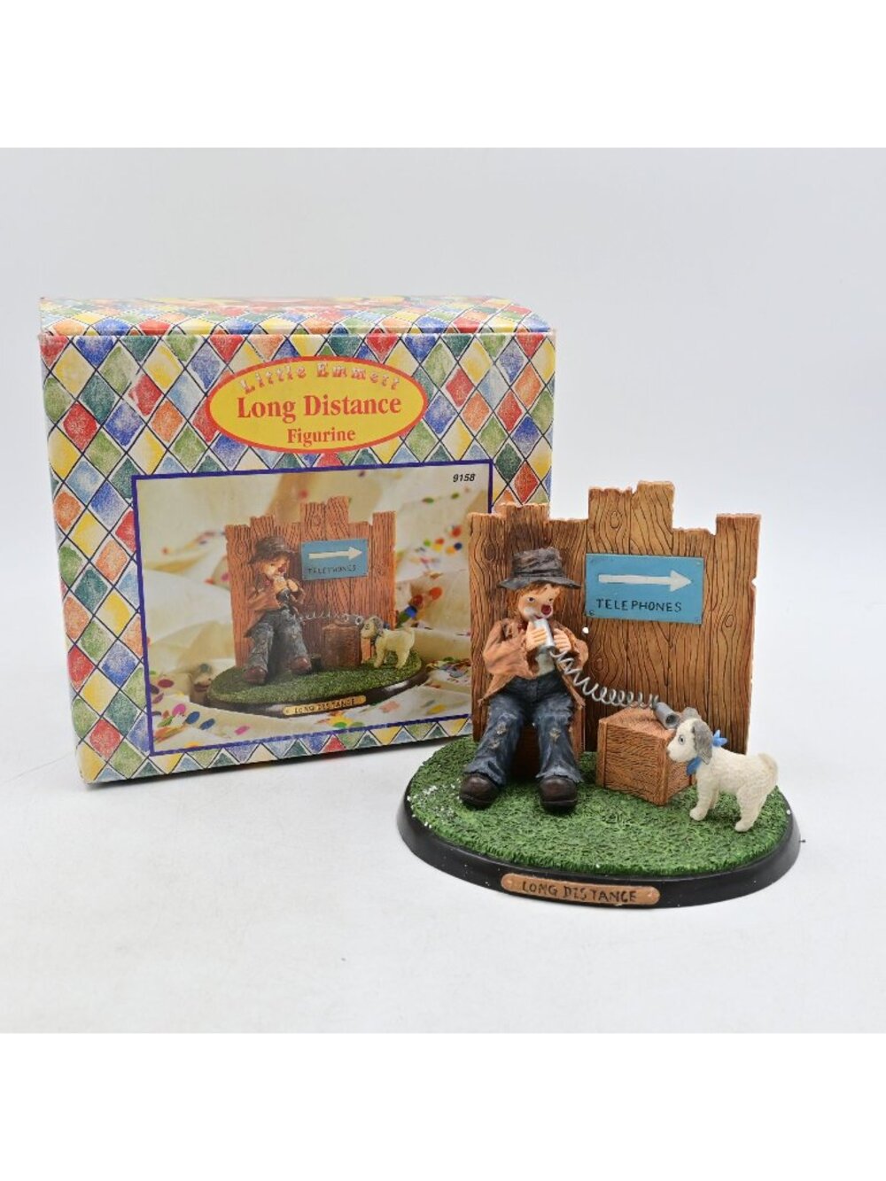 Little Emmett Kelly Jr. Long Distance Vintage Figurine Signed By Artist W/ Box‎